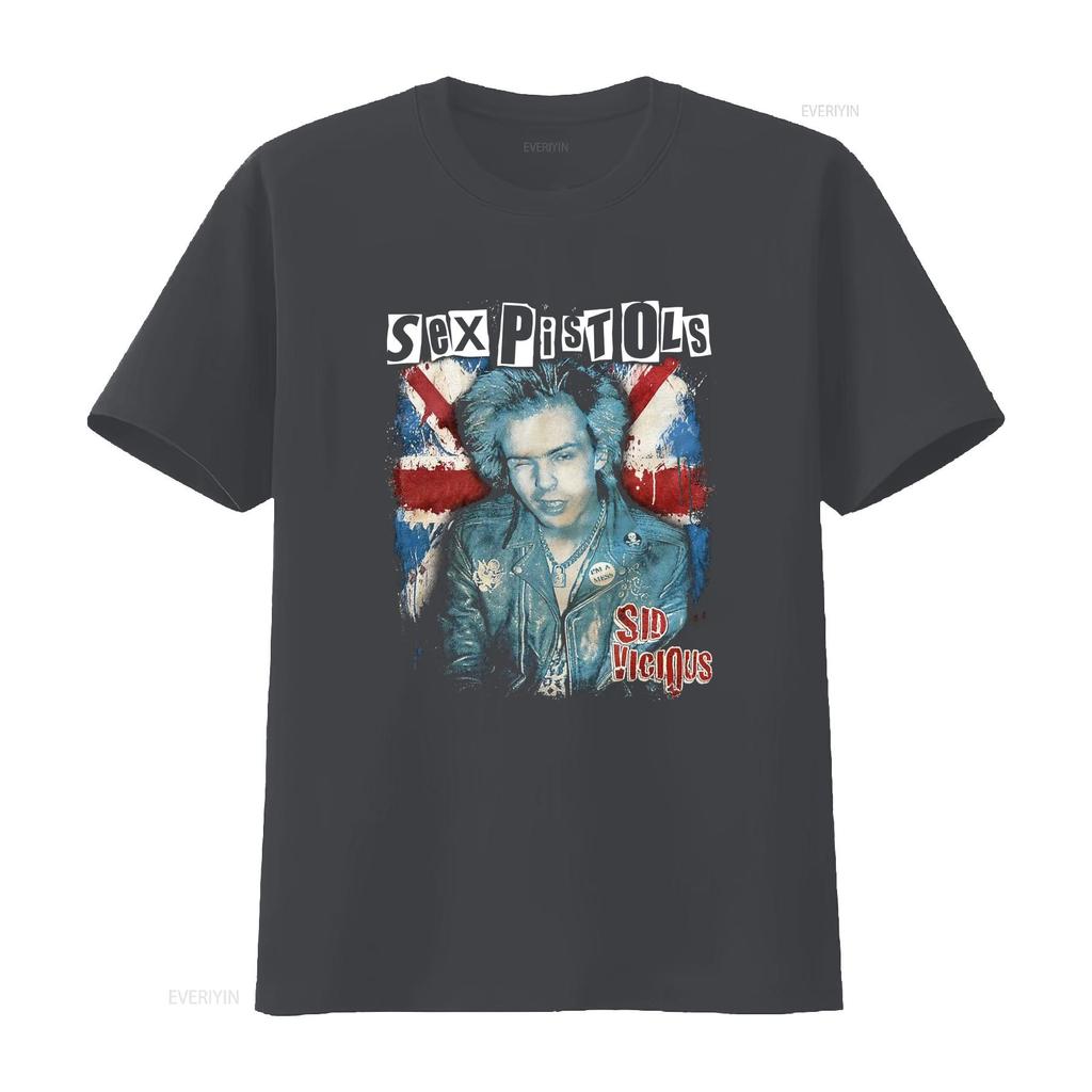 T-shirt Noir Rare Sid Vicious Band Toutes Tailles Tmb788 Lavage Vintage Confortable Légèrement Élégant Mode Graphique Stretch