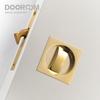 Dooroom Brass Sliding Door Handle Door Lock Set Kitchen Bathroom Wood Door Modern Inlaid Super Thin Shiny PVD Gold Matt Black