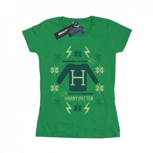 Harry Potter Womens/Ladies Christmas Knit Cotton T-Shirt