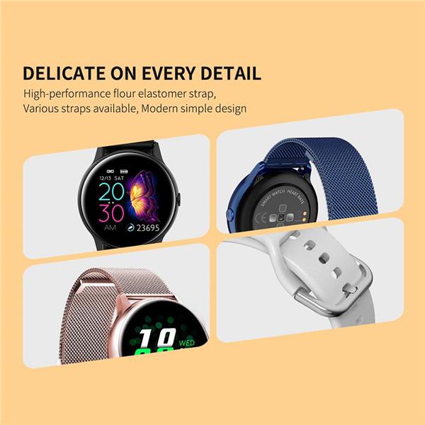 Women IP68 Waterproof Smart Watch Bluetooth Smartwatch For IPhone Heart Rate Monitor Fitness Tracker