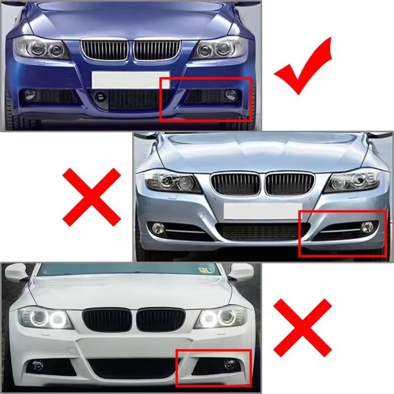 2pcs M-Tech Style Front Bumper Side Splitter Cover Lip Spoiler Fog Lamp Cover For BMW 3 Series E90 E91 320i 330i 2005-2012