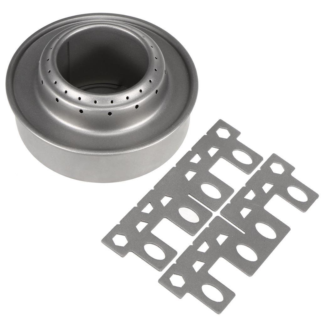 Mini sobă cu alcool din titan pentru camping în aer liber cu suport încrucișat pentru suport pentru suport pentru aragaz