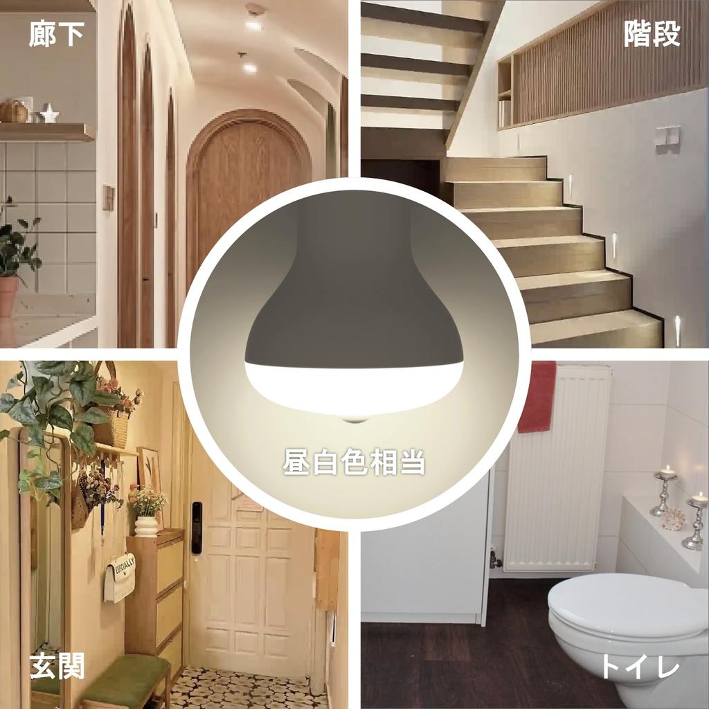 ORALUCE LED Light Bulb, E26 Base, Motion Sensor, Reflector Lamp Type, 60W Equivalent, Daylight White, 5000K, 6W, 600lm, Automatic OnOff, Light