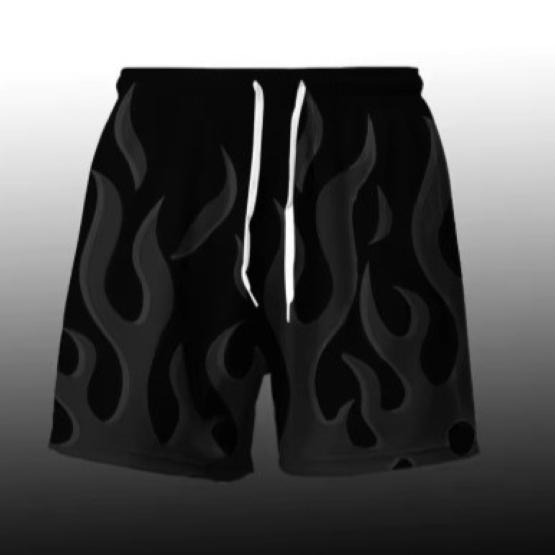Flame Fire Boxing Muay Thai Kickboxing Shorts Pants 3D Print Fighting Training Unisex Men Women Quick Dry Fitness Gym Sport Workout Casual Streetwear