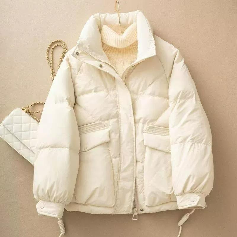 Cotton-padded Jacket Women's Short Anti-season All-match Down Cotton-padded Jacket Korean Version of The Loose Stand-up Collar Thickened Jacket
