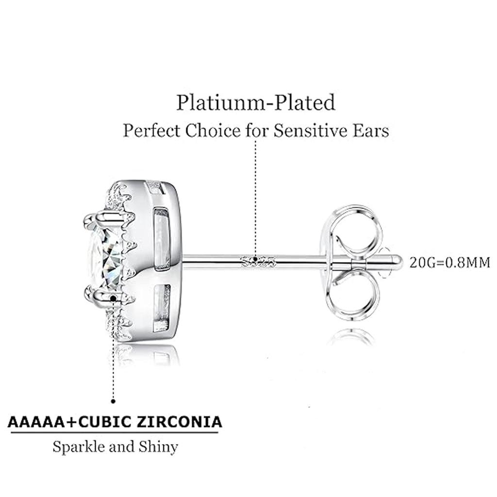 Hip Hop Copper with Zirconia Personalised Couple Earrings