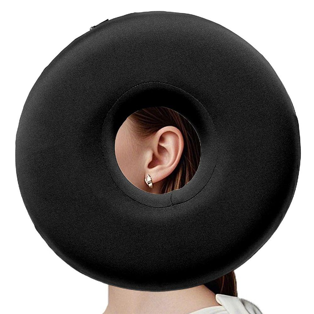 Foam Ear Piercing Pillow Hollow Design Slow Rebound Ear Hole Donut Pillow Comfortable Round/Square Shape Side Sleeper Pillow
