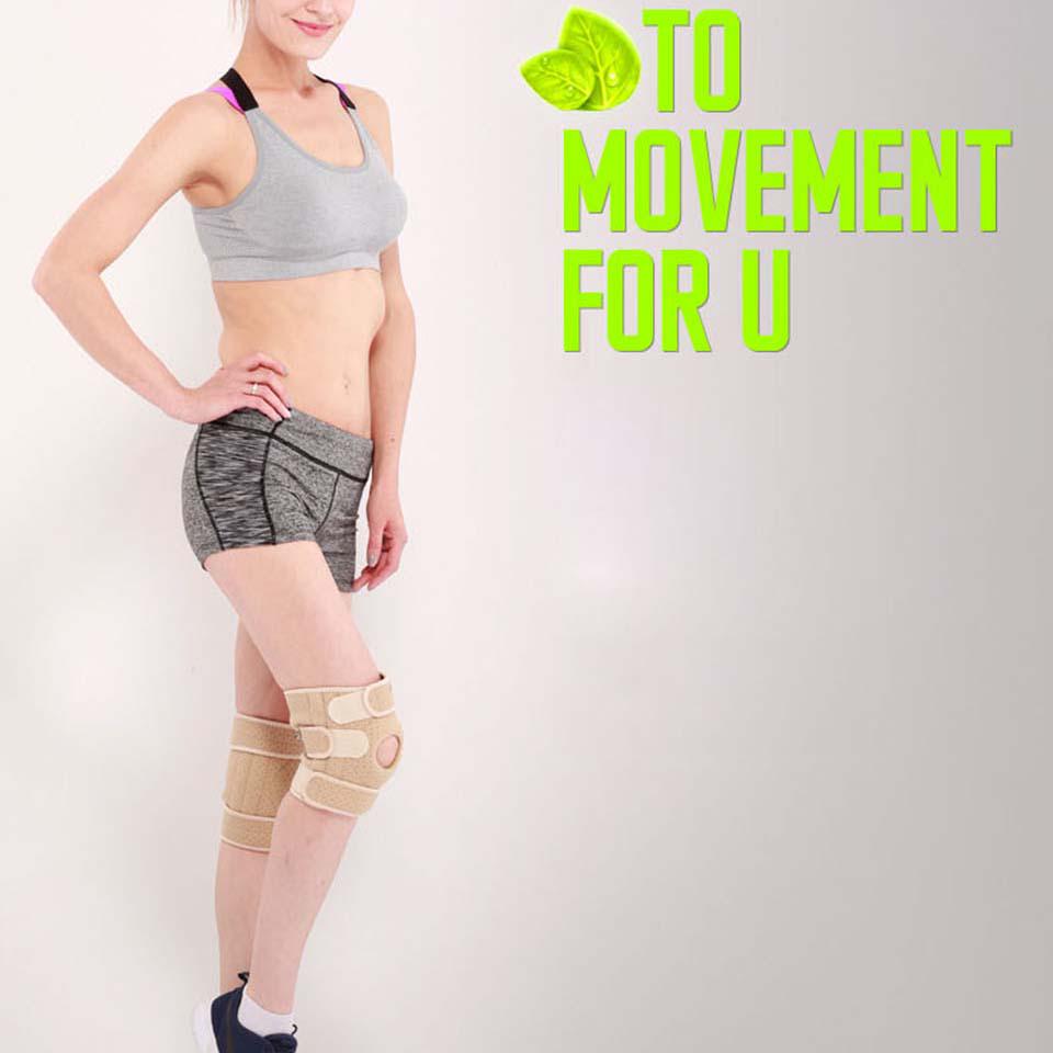 1PCS Einstellbare Sport Training Elastische Knie Brace Knie Pads Einstellbare Patella Loch Schutz Strap