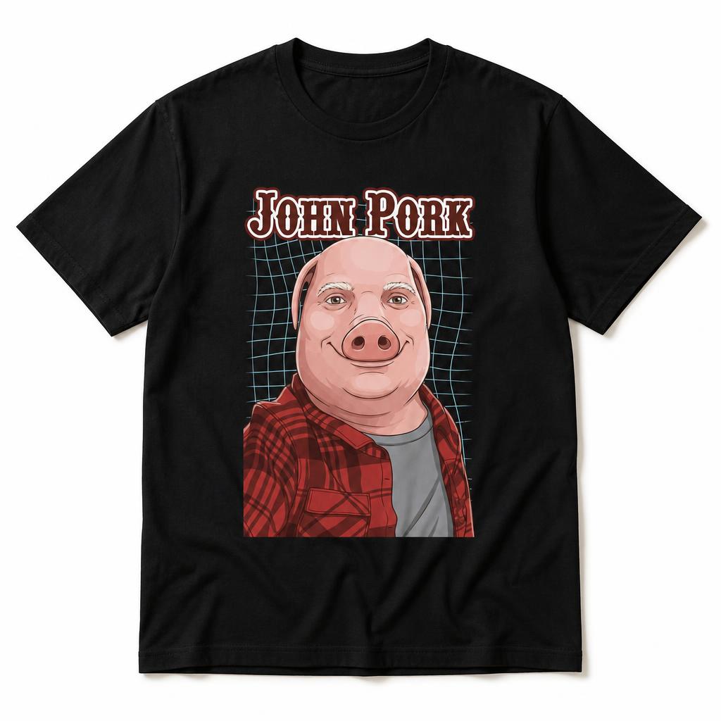 John Pork Streetwear Style Unisex T Shirt Cotton Clothing Fun Short Sleeve Tee Gift TShirts