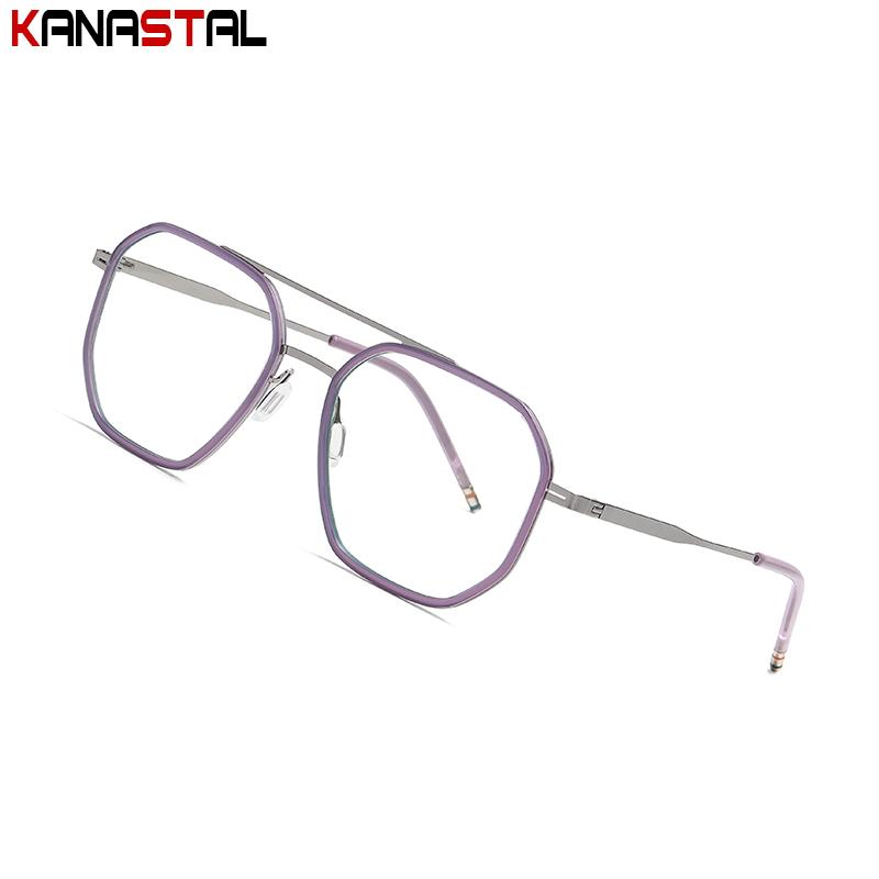 Women Blue Light Blocking Glasses Prescription Reading Myopia Eyewear CR39 Optic Lenses Men Computer TR90 Metal Eyeglasses Frame