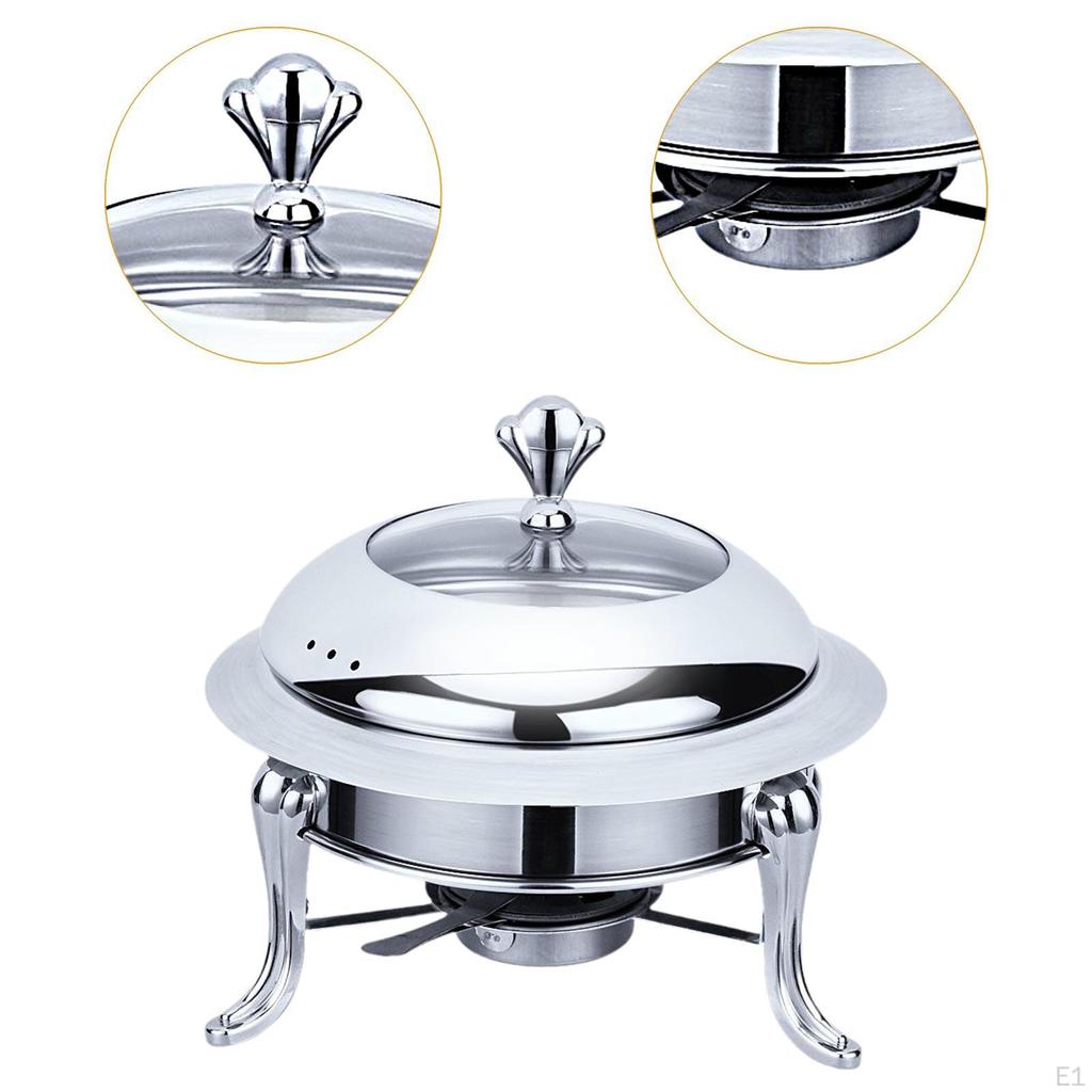 Buffet Warmer Chafer Chafing Dish Set Solid Fuel Boiler Catering for