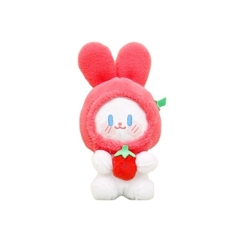 Potato Charming Bunny Plush Keychain Short Fur Soft Keyring Cute Ornament Bag