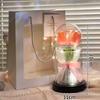 Artificial Flower Tulip Eternal Rose Flower LED Light Foil Flower in Glass Cover Simulation Tulip Flower Christmas Wedding Gifts