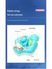 Children's Cartoon Inflatable Swimming Ring with Anti-Rollover Airbag and Sunshade Canopy
