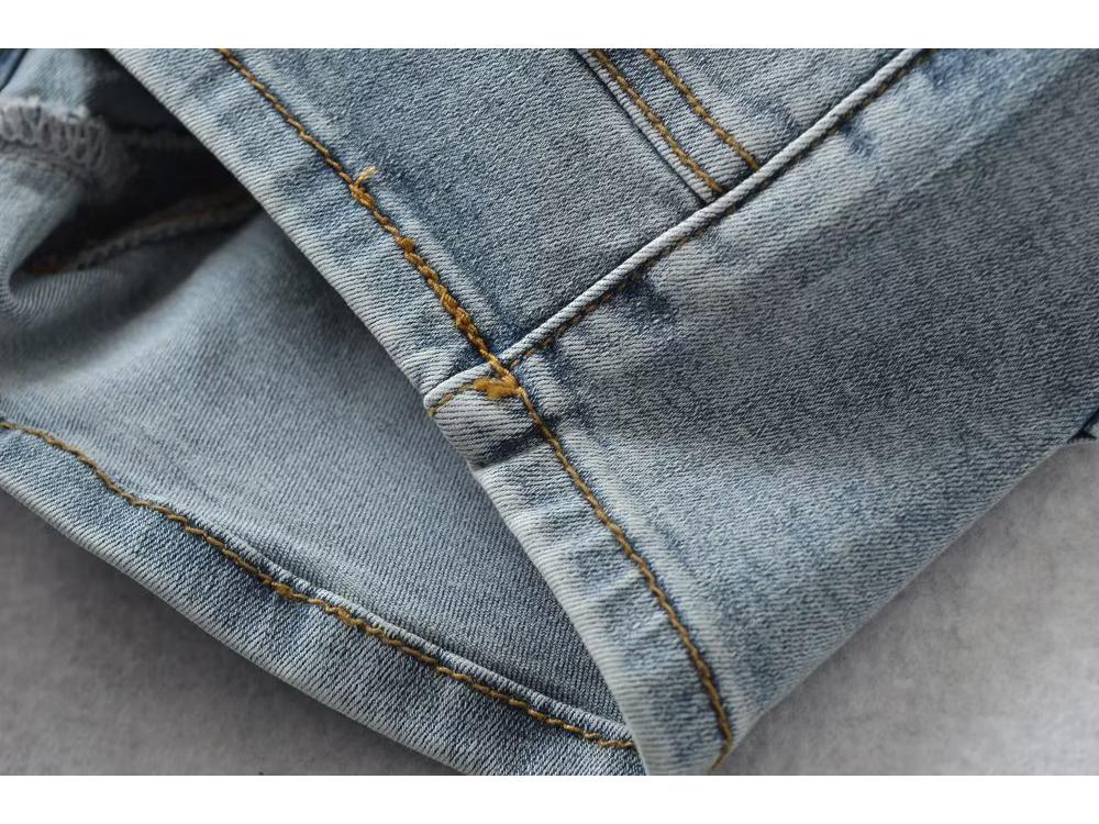 2023 Retro High-Waist Denim Shorts for Women – A-Line Slimming Straight Leg
