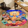 Sesame Street Pattern Round Rug, Indoor/Outdoor Mat, for Picnic, Gameroom, Bedroom, Office, Living Room, Home Decor Carpet, Birthday Gift