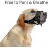 Weiche Nylon-Hundemaske, Anti-Biss, Anti-Bellen, Anti-Kauen, Verstellbarer Ring (XL, Schwarz)