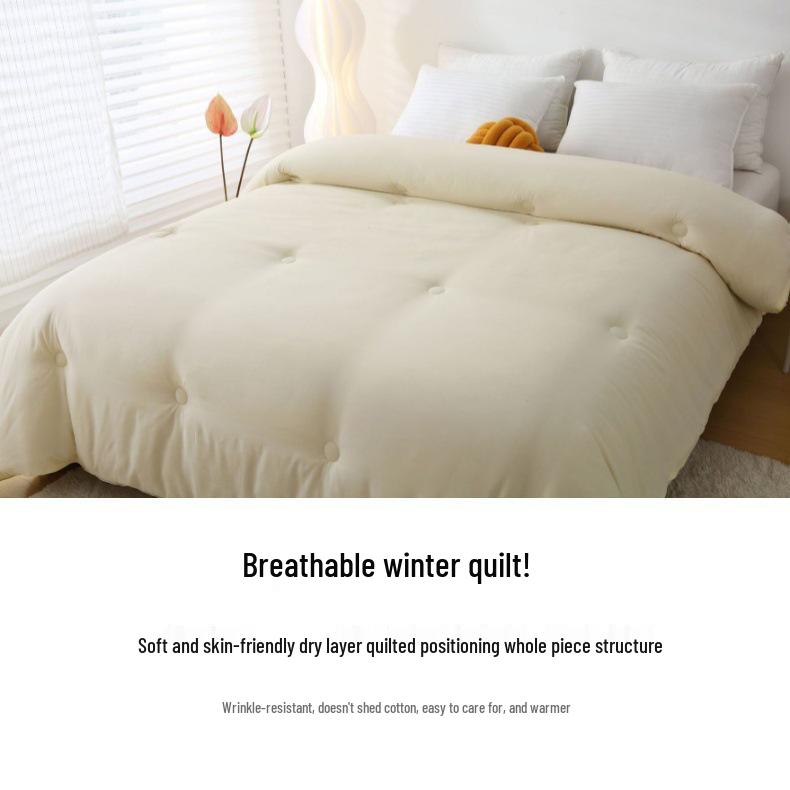 Cotton Soybean Fiber Quilt: All-Season Cozy Comfort for Spring, Autumn, and Winter - Ideal for Students and Air Conditioning Use