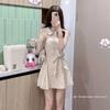 French Gold Style Doll Collar Floral Dress Children 2026 Especially Beautiful Waist-pinching Small Skirt