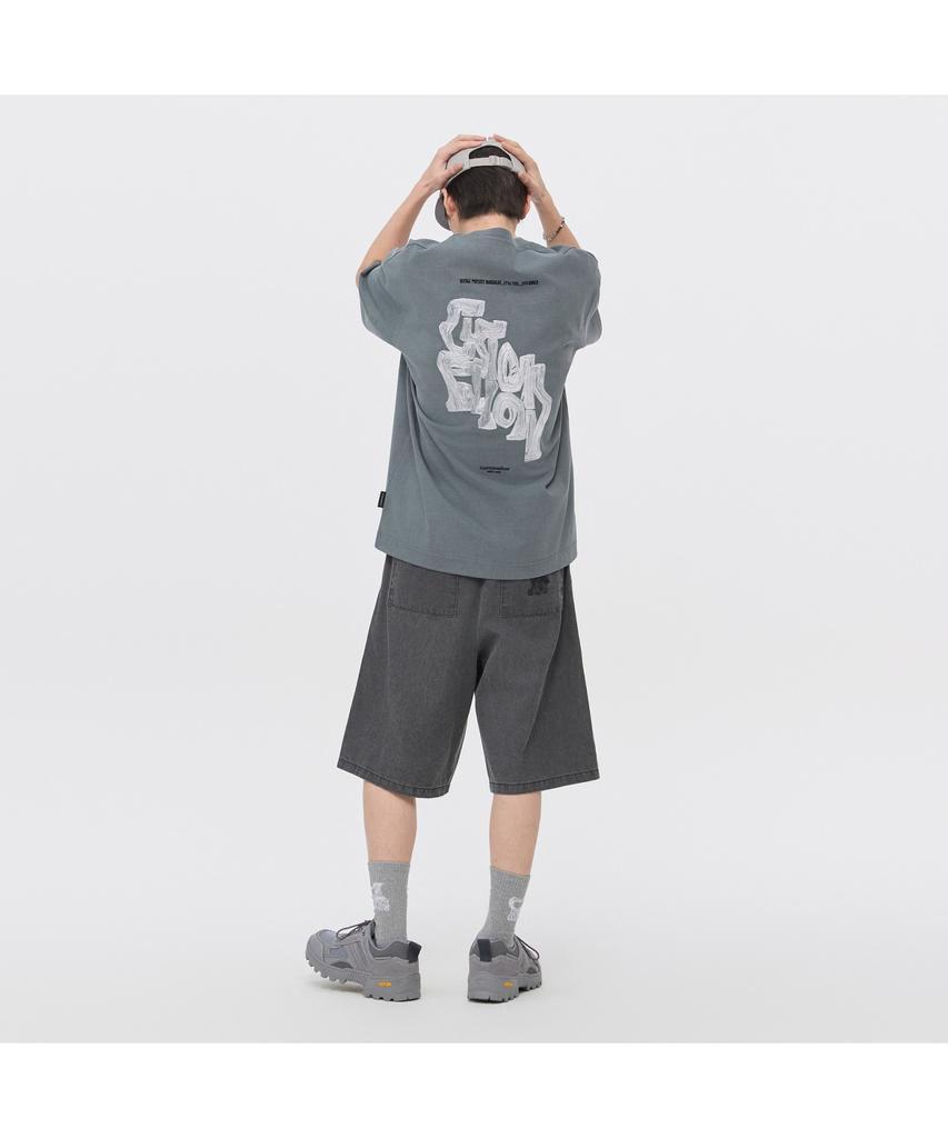 Keoseuuteommellou [Vincent] Gray Graphic Dyed T-Shirt Cwtam26493Gyx
