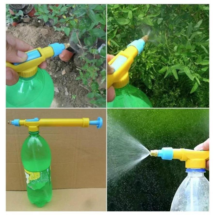 Tragbarer Hochdruck-Handsprüher Verstellbare Getränkeflaschen-Sprühkopfdüse Gartenbewässerungswerkzeug Hausgemüsegärten Nebel