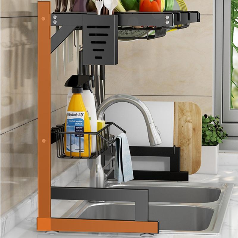 Kitchen Dish Rack Dish Drying Organizer Multifunctional Bowl Dish Knife Spoon Chopsticks Drain Holder Countertop Storage Rack