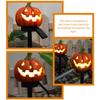Solar Pumpkin Halloween Lights Decorative Stake Lamp 3 Assorted Jack-O-Lantern Shapes Solar Powered Outdoor Garden Patio Pathway Light Weatherproo