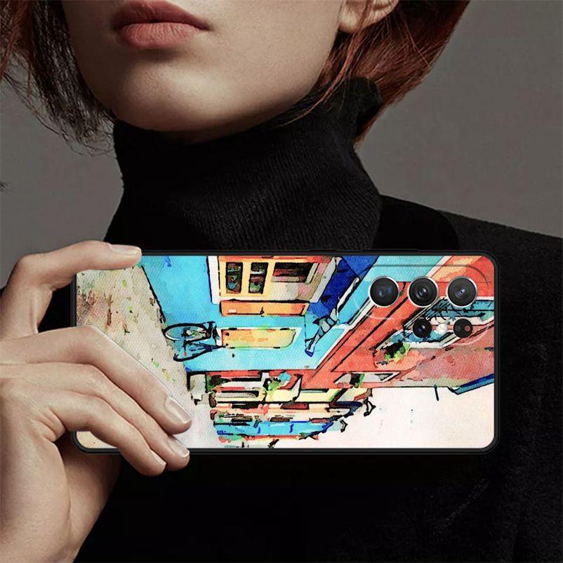 Travel Italy Street Venice Phone Case Cover For Samsung Galaxy S24 Ultra 23 S22 Plus S21fe Lite S20 Note 10 Pro 20 Lite