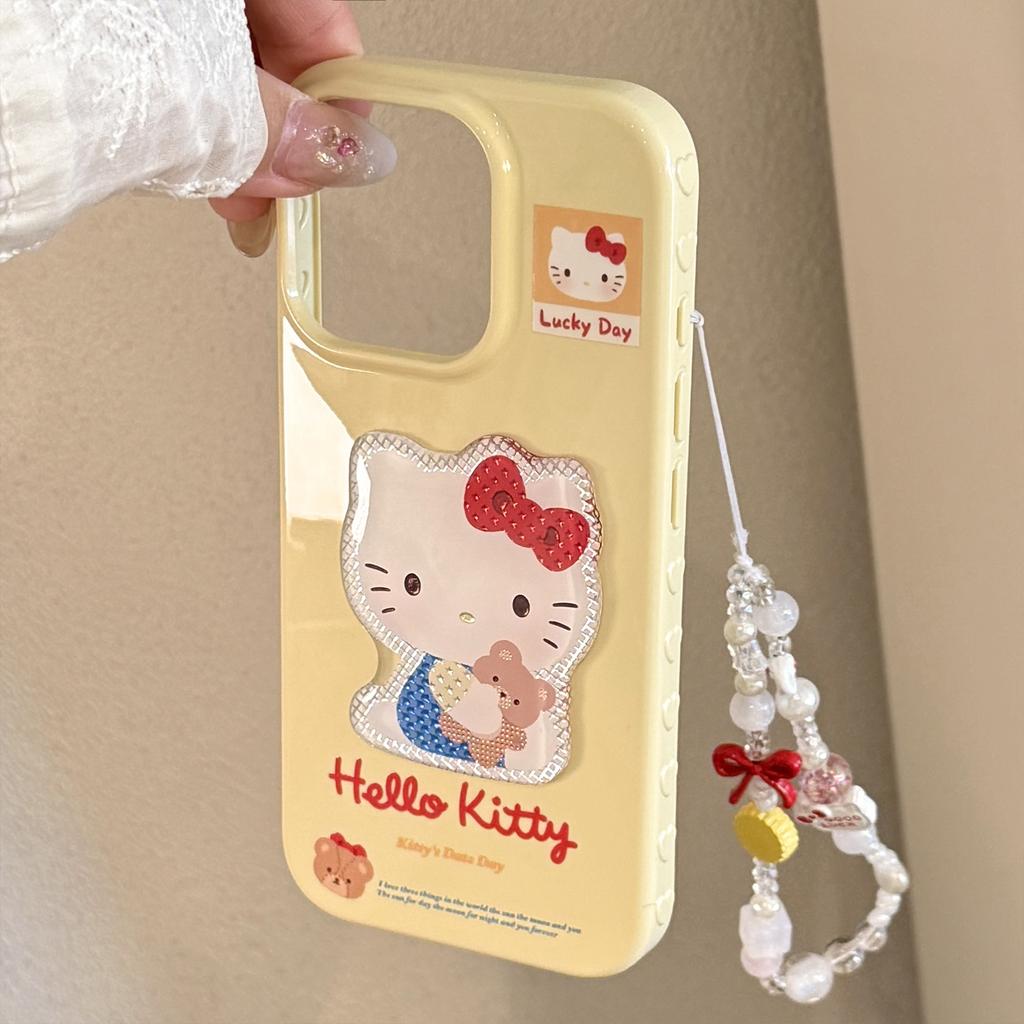 Gilded Three Dimensional Cartoon Cat Suitable for 15promax Apple 16 Mobile Phone Case Iphone14 Hanging Chain 13 Girl Soft