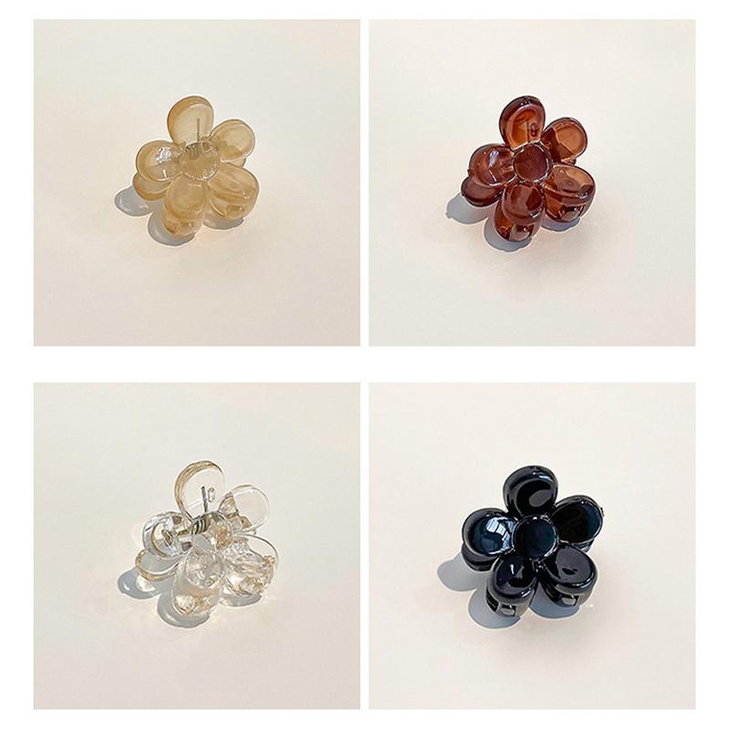 Mini Klipsy do Włosów w Kwiaty Zestaw Dla Kobiet - Bezśladowe Klipsy Szczękowe do Stylizacji do Grzywki i Stylizacji Cienkich Włosów