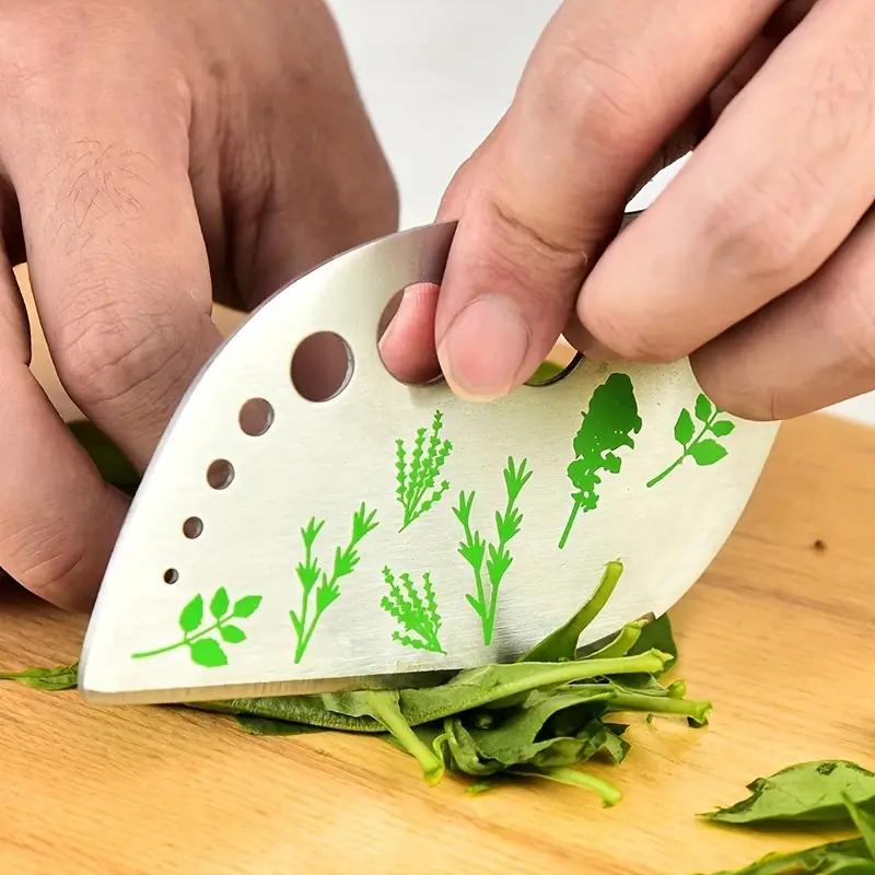 9 Löcher Kräuterentferner Edelstahl Kräuterschäler Küche Gemüseblatt-Entfernungswerkzeug für Grünkohl, Blattkohl, Thymian, Basilikum, Rosmarin-Entferner