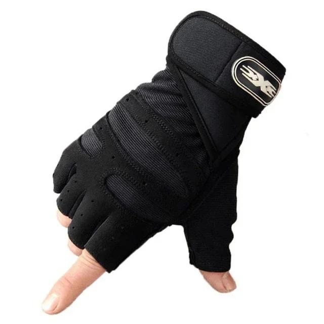 Breathable Half-Finger Fitness Gloves with Extended Wrist Support Suitable for Cycling Dumbbell Workouts Equipment Training