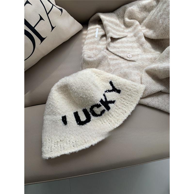 Bucket Hat Without Makeup Shows Off Face Little Fisherman Hat for Women Korean Style Knitted New Autumn and Winter Fashionable and Versatile Basin Hat