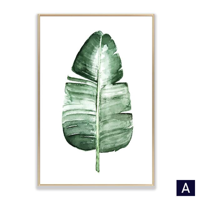 

Плакат с скандинавскими тропическими растениями, зеленые листья, декоративная картина, современные настенные художественные картины для гостиной, минималистичный домашний декор 21cm×30cm NoFrame