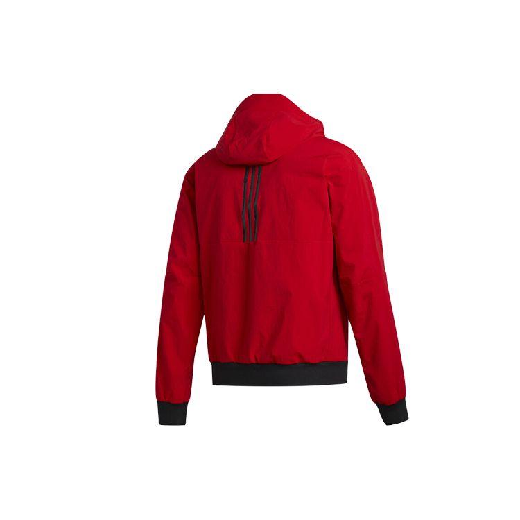 Adidas Hooded Sports Jacket Men Outerwear Red GG0766