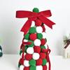 Red, Green And Christmas Colored Small Balls Handmade Bow Christmas Tree Ornaments Desktop Decoration