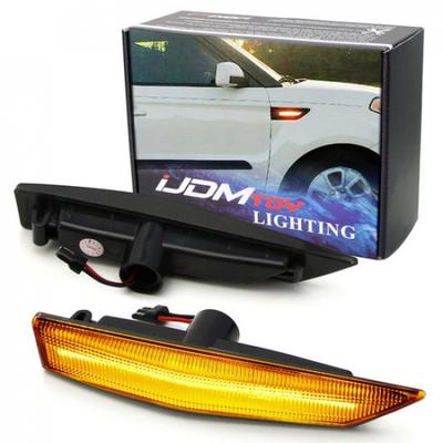 Smoked Lens Amber LED Fender Blinker Side Marker Lights For 09-13 Gen1 Kia Soul