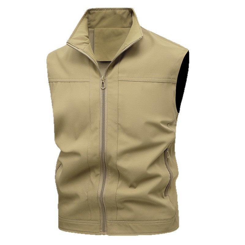 Logo-Prägung kann hinzugefügt werden, Herren-Outdoor-Angelbekleidung, lässige Weste, vielseitige einfache wasserdichte Frühlings- und Herbstjacke für Paare