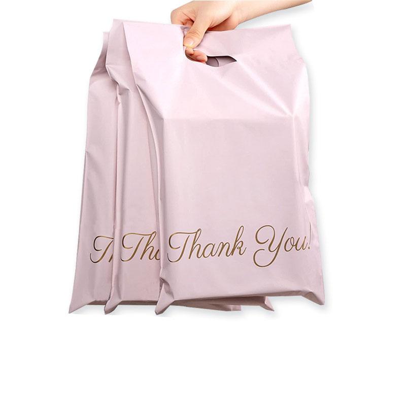 Packaging Tote Bag with Handle Large/small Custom Printed Logo Mail Bag Clothing Packaging Plastic Poly Mailers Mailing Bags