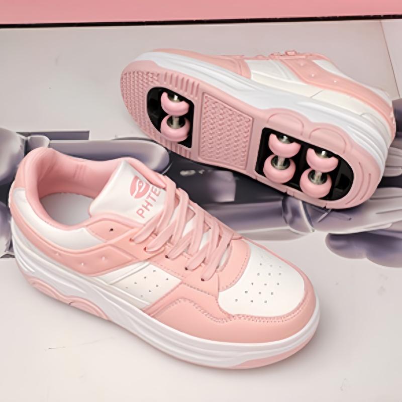 

6 Wheels Children s Roller Skates Shoes Detachable Shoes with Wheel 2 in 1 Removable Pulley Skate Skating Parkour Racing Sneaker 41