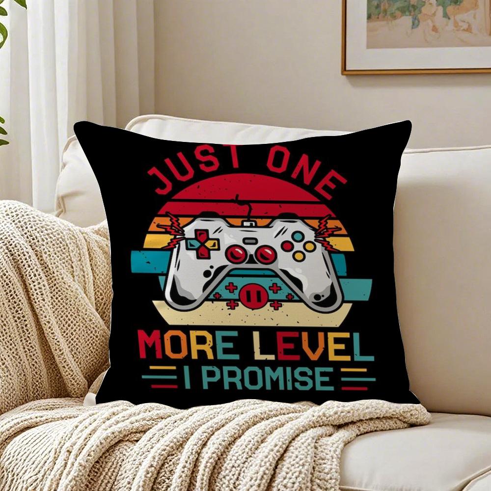 Fashion Colorful Graffiti Game G-Gamepad Cushion Cover Linen Pillowcase Soft For Sofa Bed Home Room Decor
