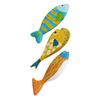 Ocean Fish Cat Toy Fabric Colorful Saury Cat Chew Toy Soft Stuffed Fish Kitten Kicker Teething Toy for Indoor Cats Boredom Relief