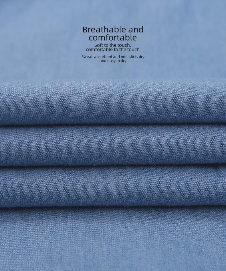 Camicia Casual Slim in Cotone Denim Giapponese da Uomo Dongyu per la Primavera