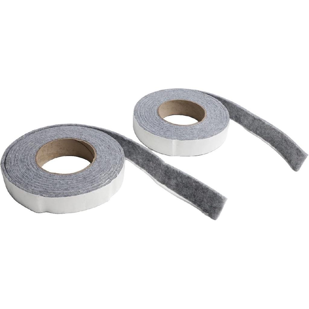Thickened Weather Stripping 2 Strips 13 Feet, 3 Cm Wide Felt Cotton Tape Seal Tape for Window, Sliding Door Jamb, Speaker, Dashboard(Gray 3cm*400cm)