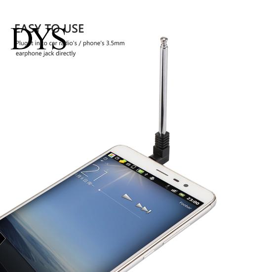 Tragbare Mini 3,5mm Stecker Teleskop FM Radioantenne für Auto Mobiltelefon