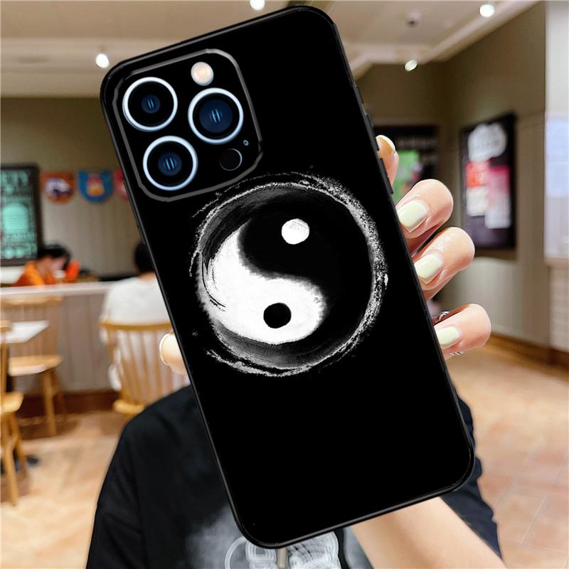 Eight Diagrams Taiji Yin Yang Soft Case For iPhone 16 15 Pro Max 14 Plus 13 12 Mini 11 XS Max X XR 7 8 Back Cover