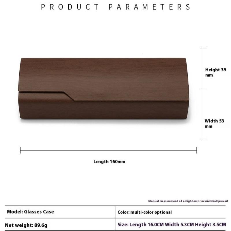 Wood Grain Style Clamshell Glasses Case Can Be Fitted with "Presbyopia Glasses" and "Myopia Glasses" Anti Stress Glasses Case