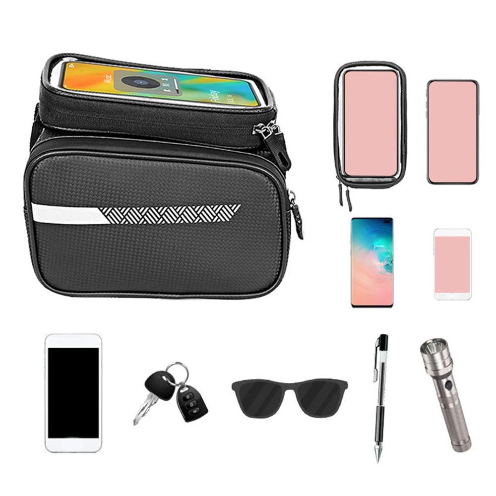Multifunction Cycling Phone Front Frame Bag Waterproof Cycling Top Tube Bag  Road Bike Cycling