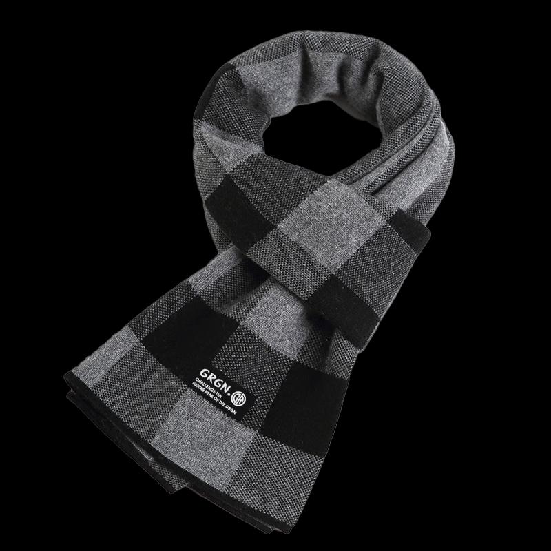 GRGN Herren Premium Kaschmir-Mischung WinterSchal