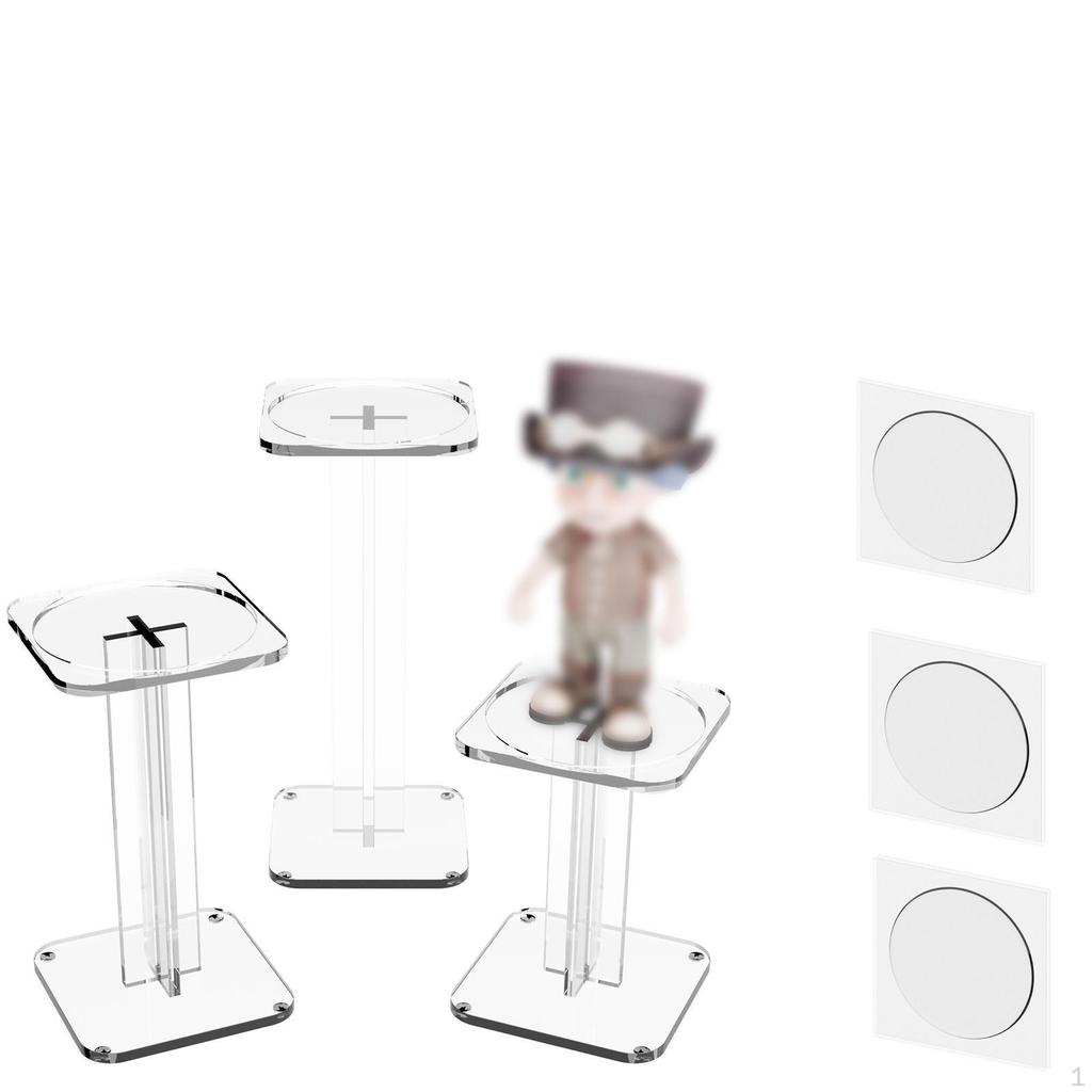 3Pcs Acrylic Display Stands Flying Miniatures Shelf Organizer Tables Flights Rack Holder for